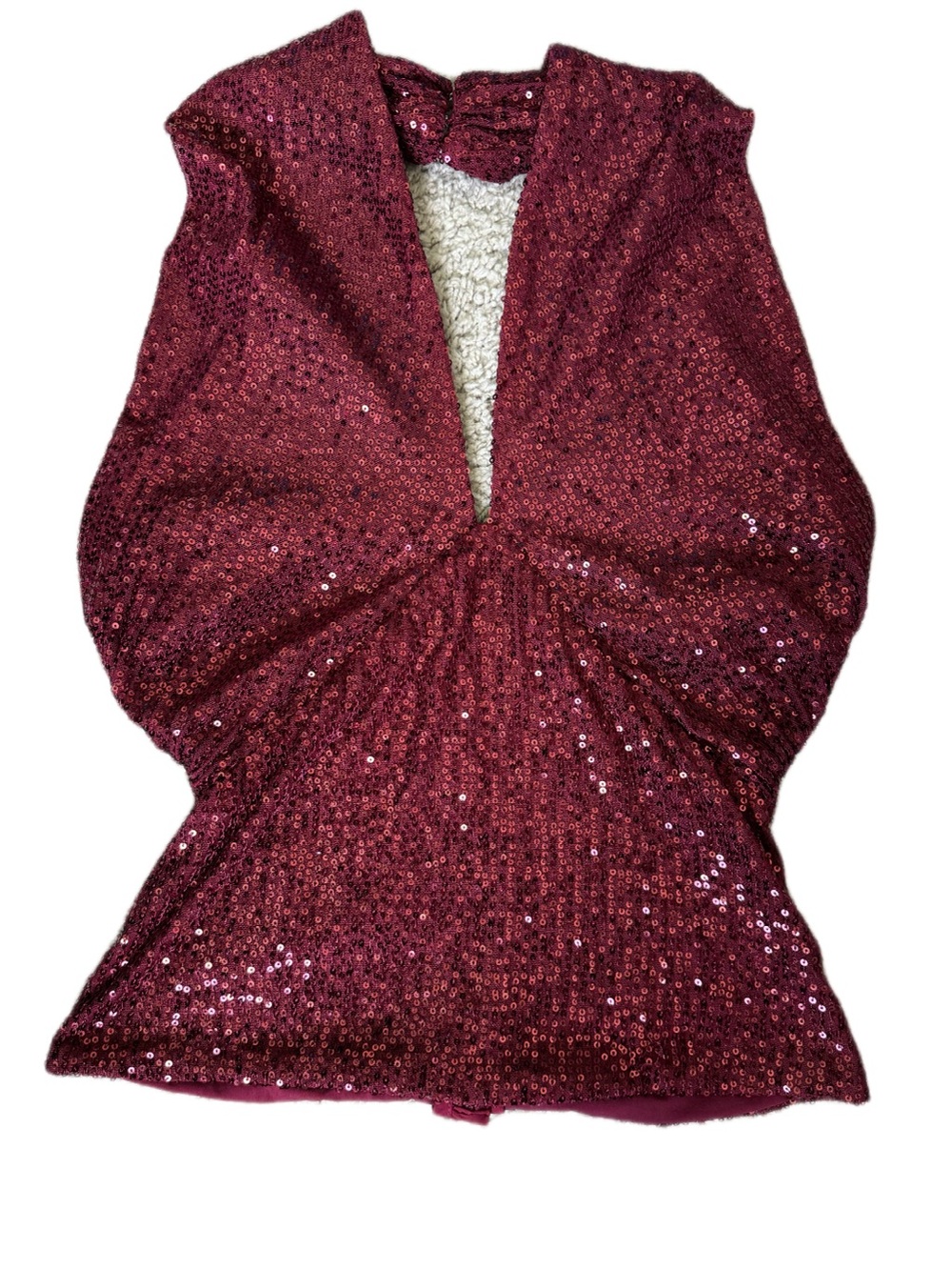 Astr Sequin Twist-Front Camisole - Wine